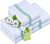 Utopia Towels green dish towels in a 6-pack for quick cleanup in the kitchen