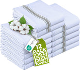 Utopia Towels Grey Dish Towels 12-pack absorb moisture quickly for daily kitchen use