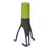 Uutensil Stirr automatic stirrer with olive-green body in action for hands-free cooking