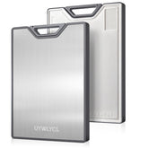 UYWLYCL stainless steel cutting board top view showing dual-surface versatility for meat and produce.