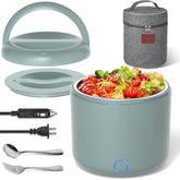 Vabaso electric heated lunch box in use, 80W quick heat for office meals