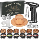 Vabaso whiskey smoker kit torch setup enhances cocktail aroma