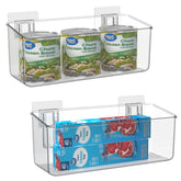 vacane over-cabinet-door-organizer mounted, creates clutter-free cabinet storage.