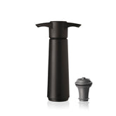 Vacu Vin Original Wine Saver pump in black creates airtight seal to preserve aroma.