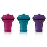 Vacu Vin wine saver stoppers set in multicolor sealing a bottle to preserve wine
