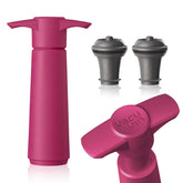 Vacu Vin wine saver pump pink sealing a bottle for freshness