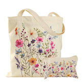 VADOO canvas tote with floral zipper keeps valuables secure during everyday errands.
