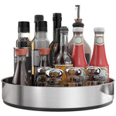 VAEHOLD pantry lazy susan with rotating spice bottles for easy access