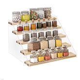 VAEHOLD 5-tier spice rack top view for easy spice access.