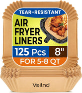Vailnd air fryer liners 8in pack for clean baskets and quick cleanup