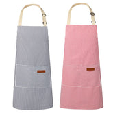 VALOME dual-pocket apron in pink with front pockets for quick access during cooking