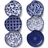 Vancasso ceramic spoon rest on stovetop with blue white floral pattern keeps counters tidy