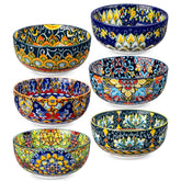 Vancasso cereal bowls with inside-out Bohemian pattern for vibrant meals.