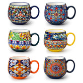 Vancasso six-mug set with varied designs for daily coffee rituals