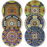 Vancasso dinner plates with colorful boho design for vibrant dining