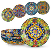 Vancasso pasta bowls feature bohemian pattern inside and outside, elevating table appeal.