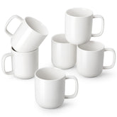 Vancasso porcelain coffee mugs set of 6 on display, ideal for family breakfasts