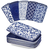 Vancasso Selene blue floral rectangle plate highlights vintage elegance for dinners