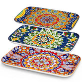 Vancasso large 16-inch serving platter with vibrant Bohemian design for main dishes.