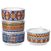 Vancasso SIMI 36oz ceramic bowls with lids for organized meal prep