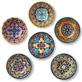 Vancasso SIMI six-piece ceramic dipping bowls set with Bohemian designs for sauces.