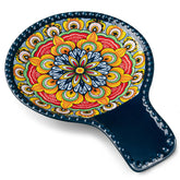 Vancasso spoon rest blue boho pattern on countertop boosts kitchen decor