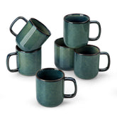 Vancasso STARRY 12 oz green mug front view ideal for latte.