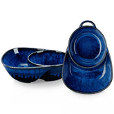 Vancasso Starry chip and dip bowl blue 2-pack ideal for snack platters and dipping.