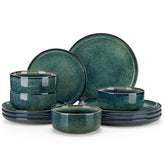 Vancasso Starry dinner plate with green reactive glaze for stylish everyday meals