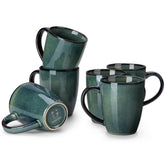 Vancasso Starry green mug set, 16oz capacity, ideal for coffee and tea.