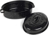 VANKUTL 16-inch roasting pan with lid supports even cooking and moisture retention