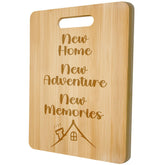Vanzard house warming cutting board front view, ideal for elegant cheese and fruit platters.