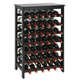 VASMIA 42-bottle bamboo wine rack front view showing spacious storage for organized collection.