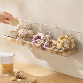 Veefos small clear baskets for spice-rack storage and quick access.