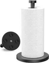 VEHHE black paper towel holder with angled tip for easy reach.