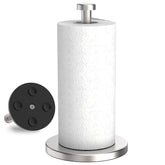 VEHHE paper towel holder in stainless steel offers easy countertop access.