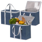 VENO 3 Pack Cooler Bag shows insulated dark-blue design, ideal for fresh groceries on the go.