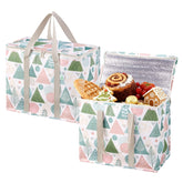 VENO Christmas cooler bag with large interior for groceries and party treats.