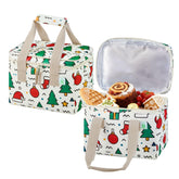 VENO Christmas insulated lunch bag highlighting insulation for fresh meals at work or school