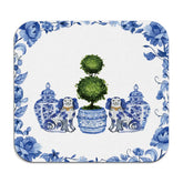 Veqzc Chinoiserie dish drying mat on counter adds quick-dry elegance to kitchen