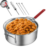 Veralune 10QT outdoor fryer pot shown ready for backyard frying with even heat distribution.