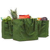 VeraMia canvas grocery bag set with dual handles for versatile carrying.