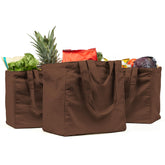 VeraMia canvas grocery bag set with dual handles for easy carrying.
