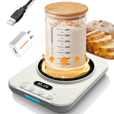 Vercclik sourdough warmer mat shows heat-area coverage for consistent dough fermentation.