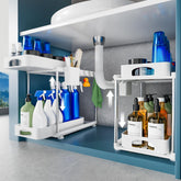 VERIFOST under-sink organizer with dual pull-out for easy item access