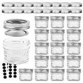 VERONES 4oz mason jar with silver lid for jams and party favors