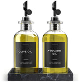 Verspace clear glass olive oil dispenser bottle for easy monitoring and refills