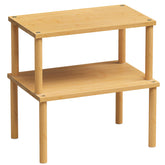 VERTORGAN bamboo cabinet organizer left view for space-saving storage.