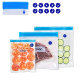 VICARKO 30-piece vacuum bags set with three sizes for versatile storage.