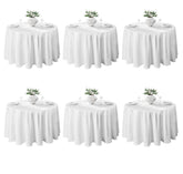 VidaFete round tablecloth 120-inch pack in white offering table protection for gatherings